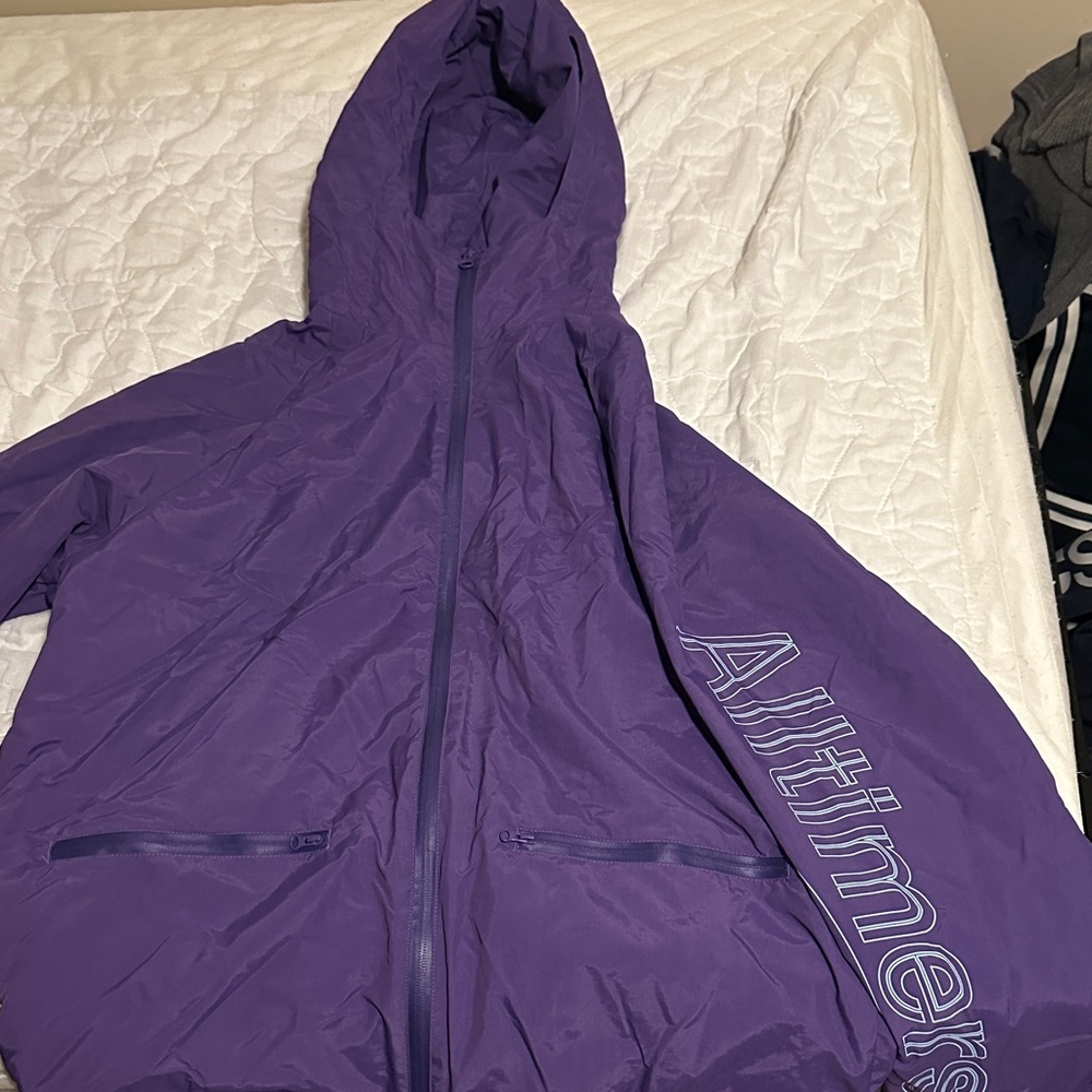 Alltimers Purple Hooded shell rain Jacket